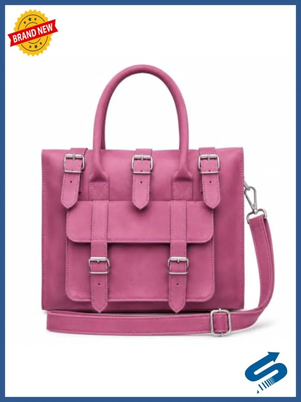 Vintage Leather Satchel Bag for Women Laptop Work Tote